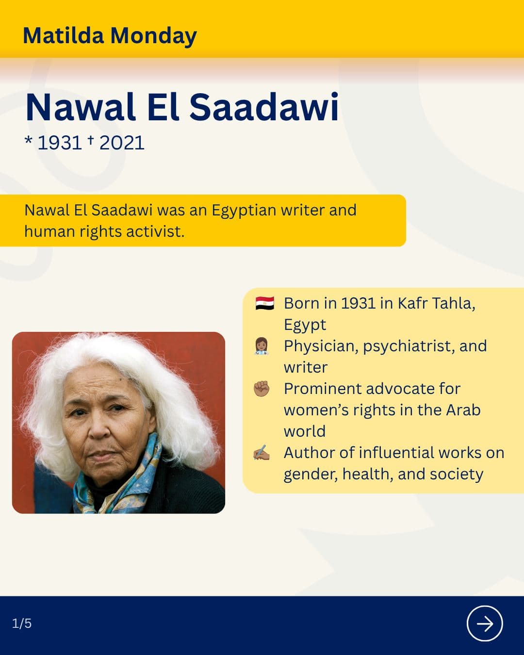 Some voices refuse to be silenced. 💜 Dr. Nawal El Saadawi w (image 2)